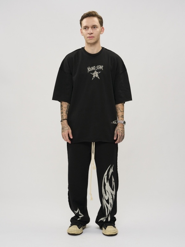 Pantalon negru star flame - Img 4
