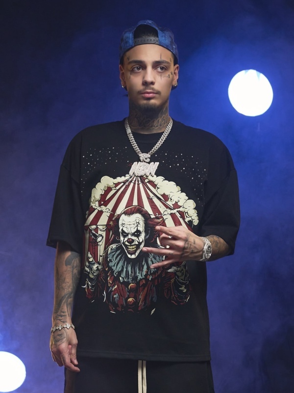 Tricou negru Clown Drip shine - Img 7