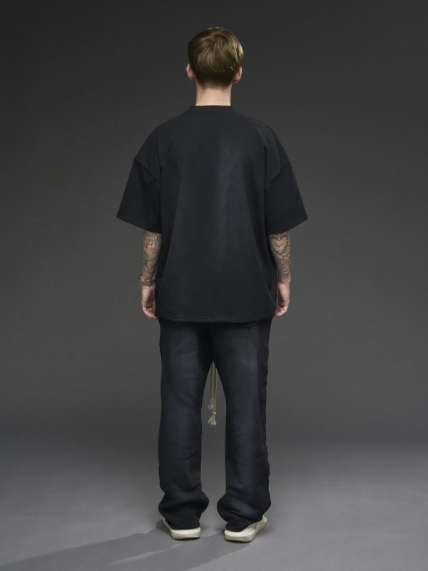 Tricou negru vopsit YOUNG - Img 5