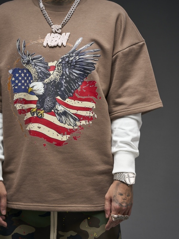 Bluza maro dublata eagle USA - Img 5