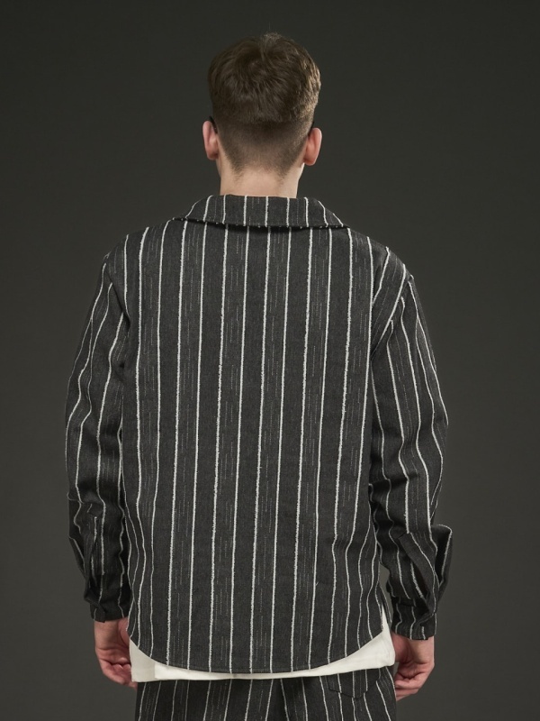 Compleu zipp jeans negru ribbed - Img 6