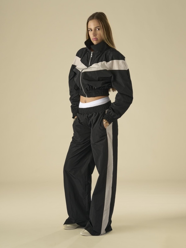Hanorac negru/bej zipp windbreaker - Img 5