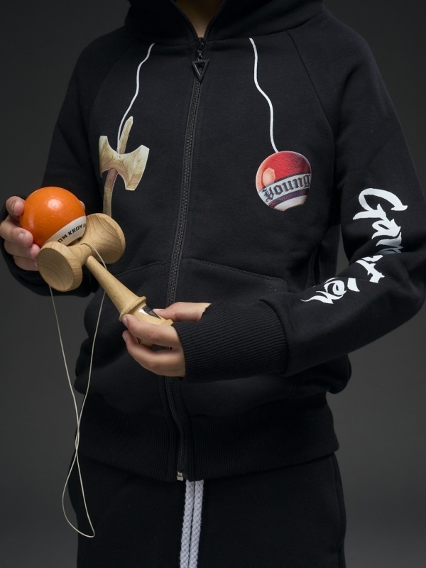 Hanorac negru zipp kendama rosie - Img 2