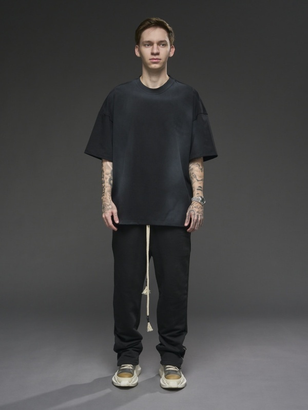 Pantalon negru street fit YOUNG - Img 2