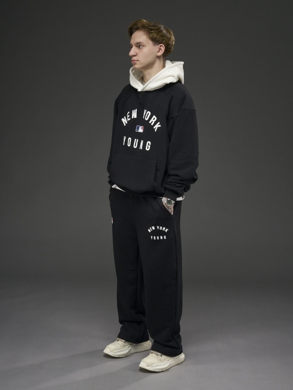 Pantalon negru/unt NY - Img 6