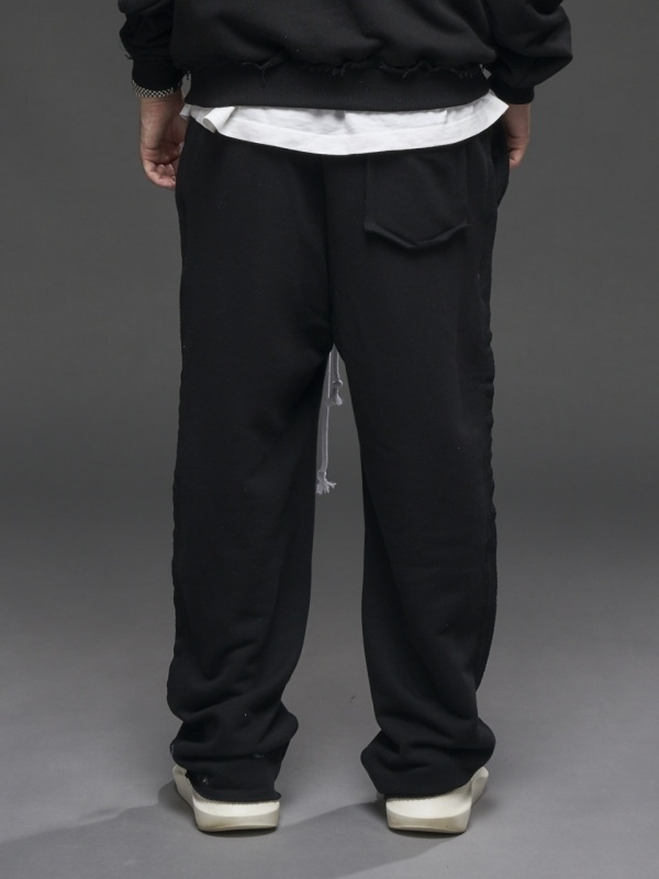 Pantalon negru vopsit print YR - Img 4