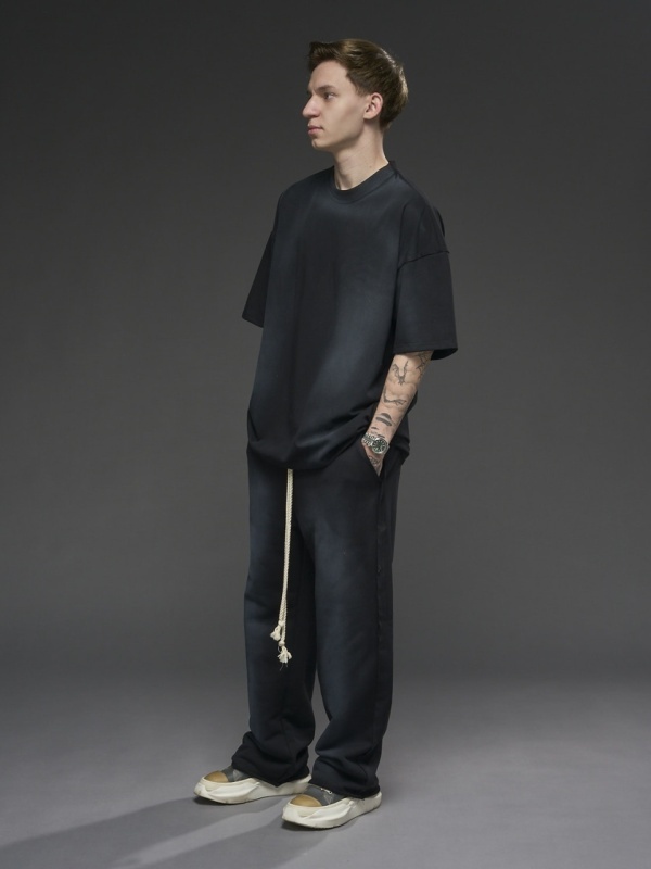 Tricou negru vopsit YOUNG - Img 2