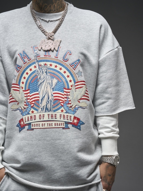 Bluza gri dublata liberty USA - Img 5