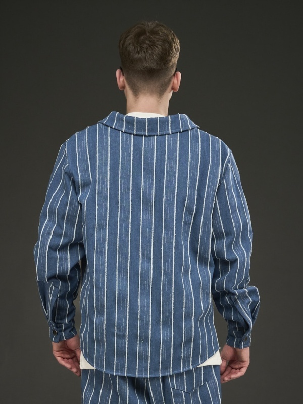 Compleu zipp jeans blue ribbed - Img 6
