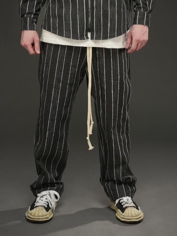 Compleu zipp jeans negru ribbed - Img 3