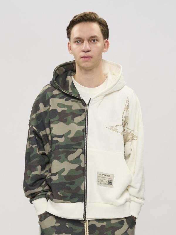 Hanorac duo zipp camo/off-white star - Img 4