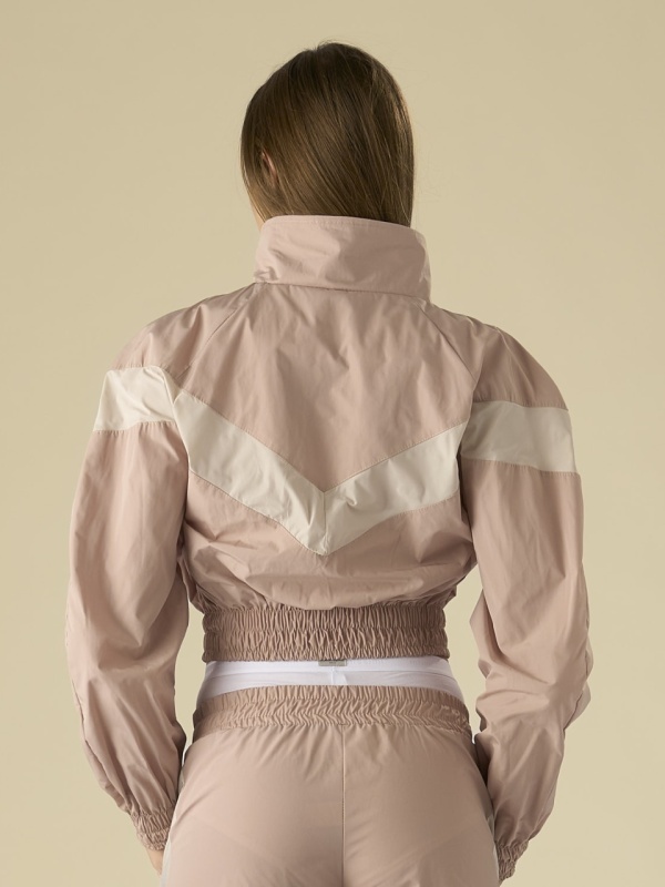 Hanorac roze/bej zipp windbreaker - Img 6