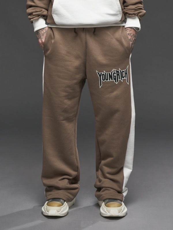 Pantalon maro duo print YR - Img 2