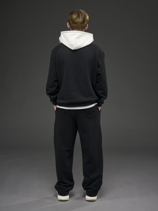 Pantalon negru/unt NY - Img 3