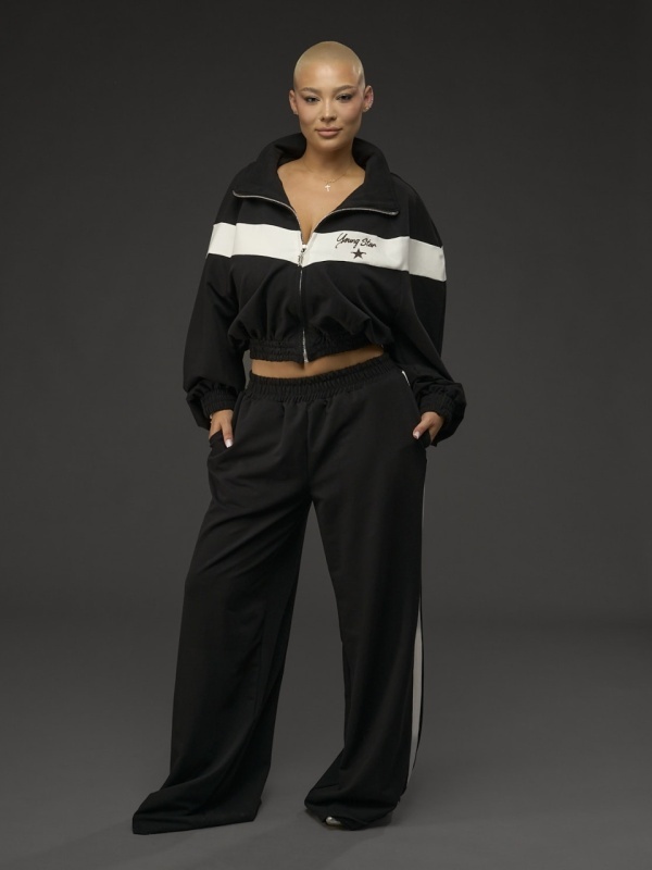 Pantalon negru/unt YS - Img 6