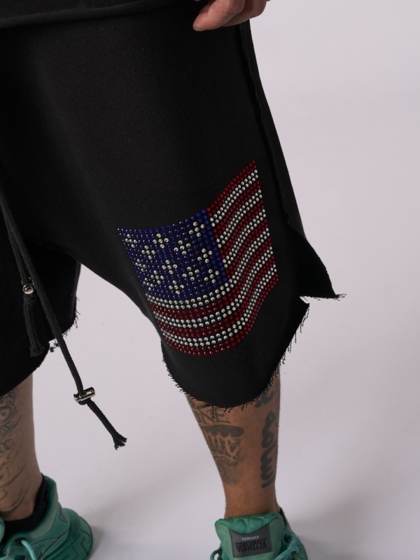Sort negru USA flag shine - Img 2