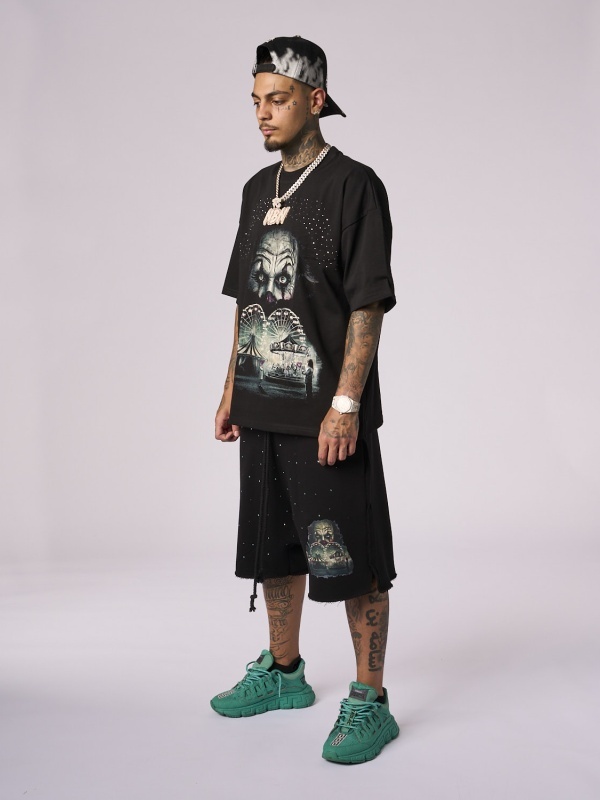 Tricou negru Clown Night shine - Img 4