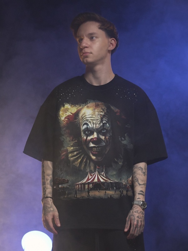 Tricou negru Clown shine - Img 6