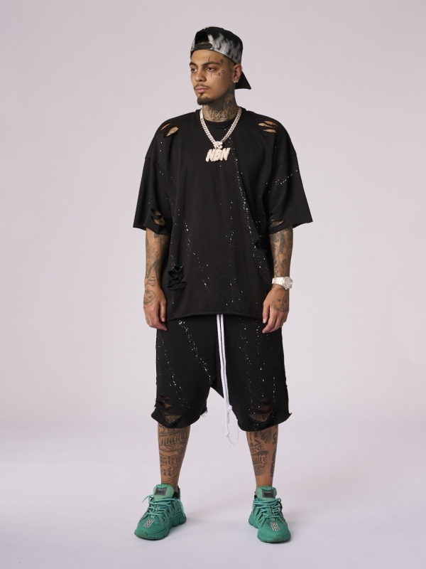 Tricou negru splash - Img 2