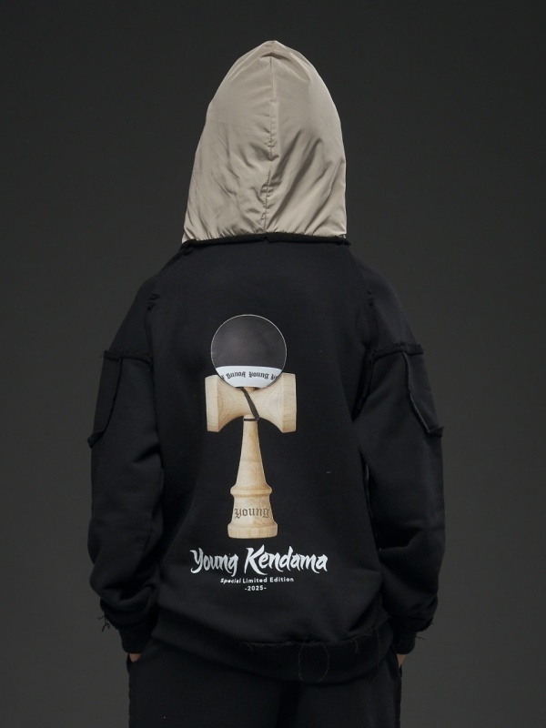 Hanorac negru kendama fas bej - Img 2