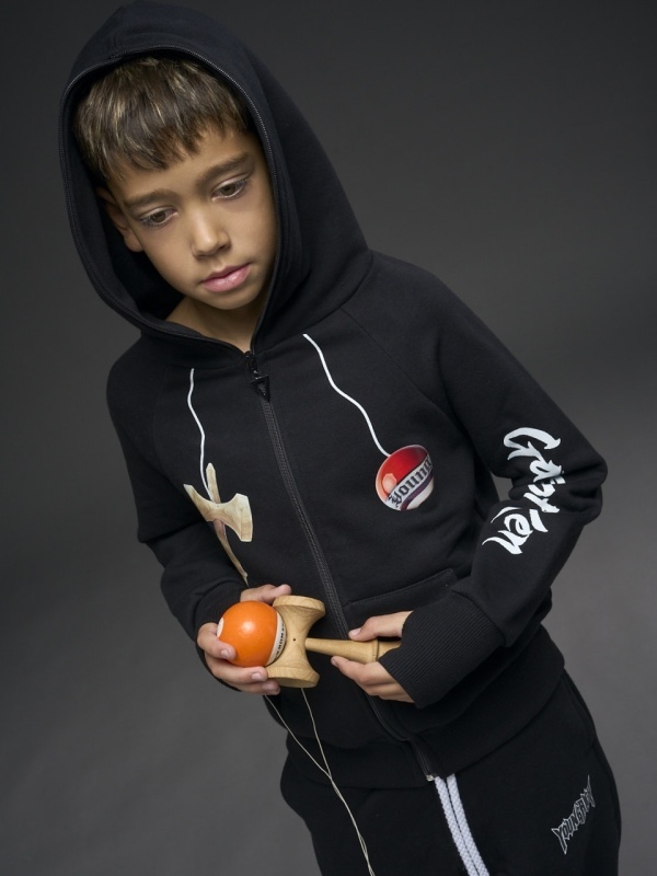 Hanorac negru zipp kendama rosie - Img 6