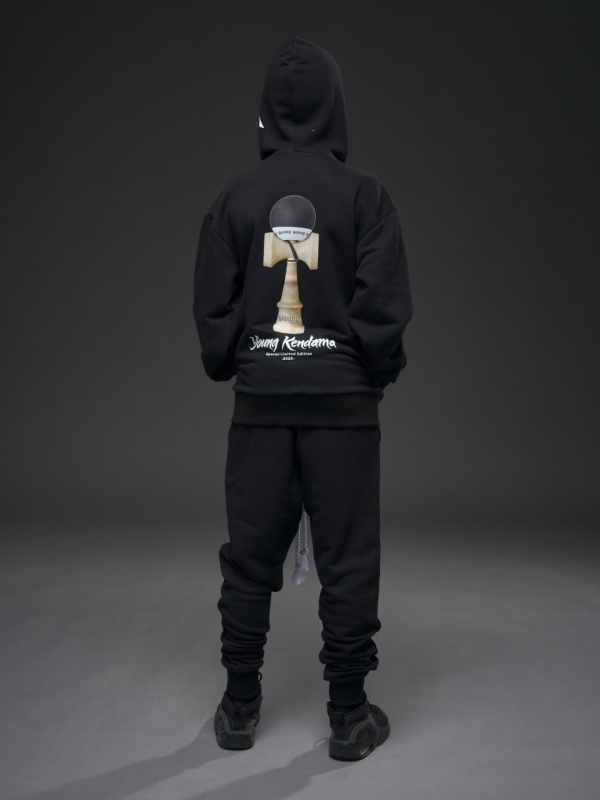 Hanorac negru zipp kendama - Img 5