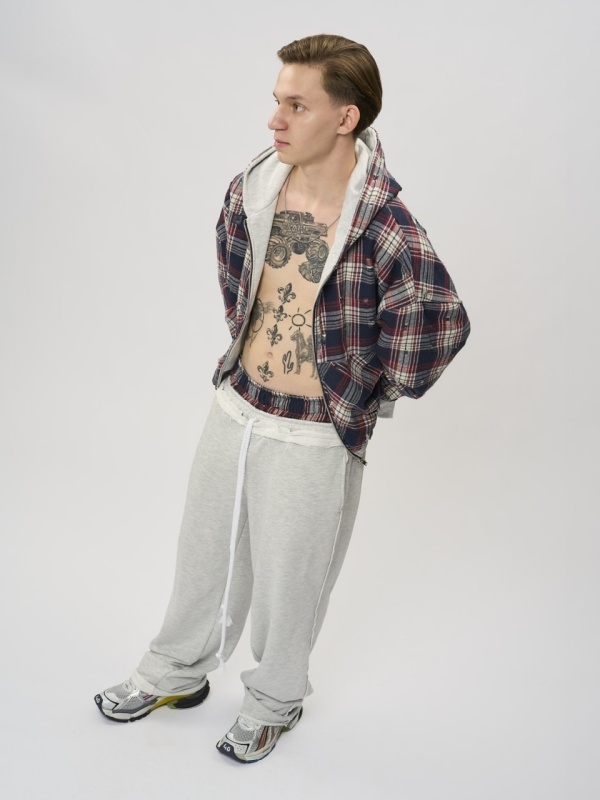 Pantalon double gri/red - Img 4