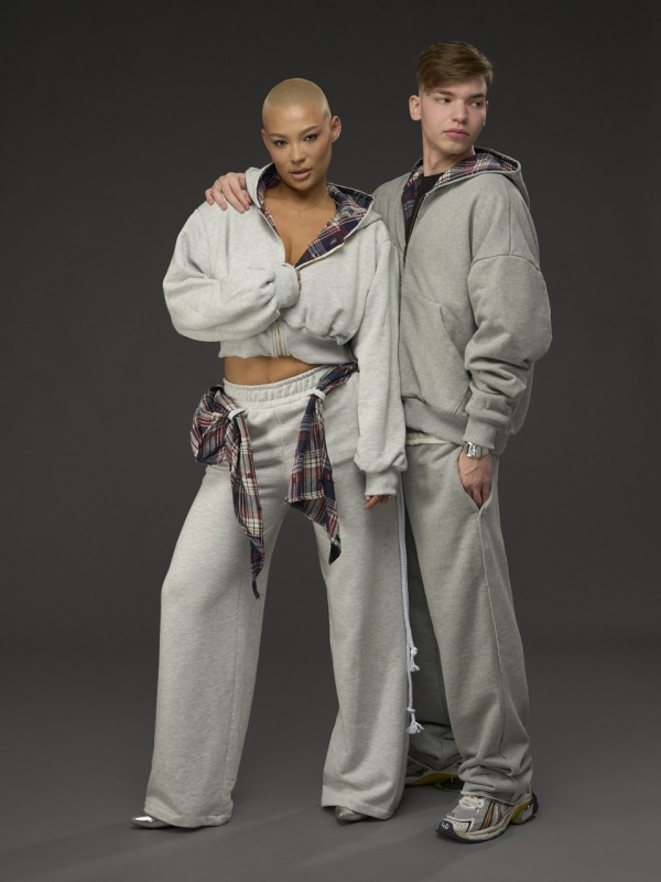 Pantalon duo gri/rosu - Img 7