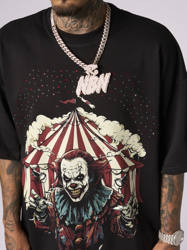 Tricou negru Clown Drip shine - Img 2