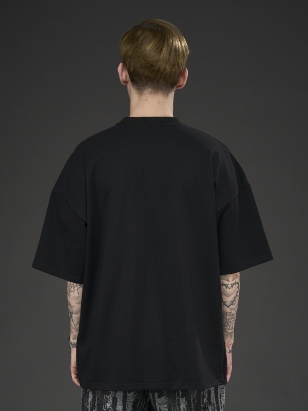 Tricou negru pocket jeans YR - Img 3