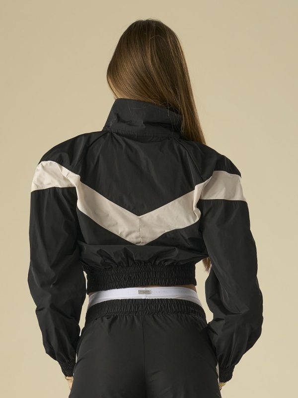 Hanorac negru/bej zipp windbreaker - Img 6