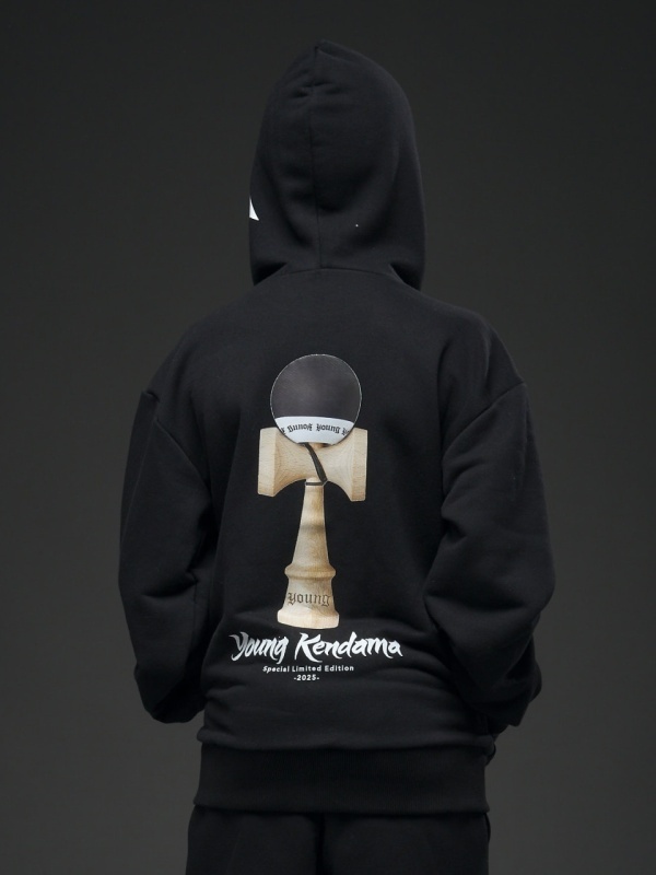 Hanorac negru zipp kendama - Img 2