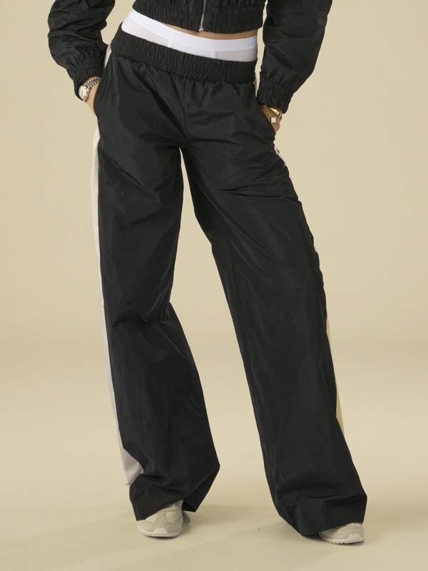 Pantalon negru/bej windbreaker - Img 2