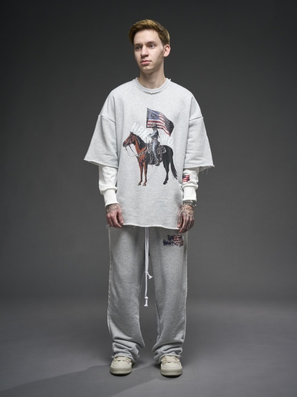 Bluza gri dublata horse USA - Img 2