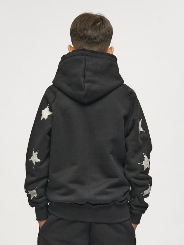 Hanorac negru zipp star - Img 2