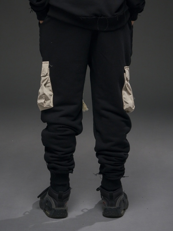 Pantalon negru cargo Kendama fas bej - Img 5