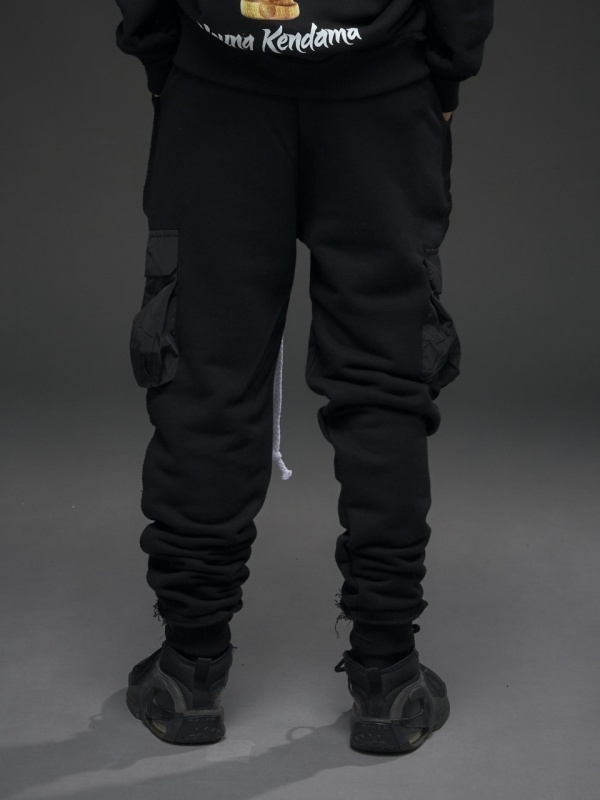 Pantalon negru cargo Kendama fas negru - Img 4