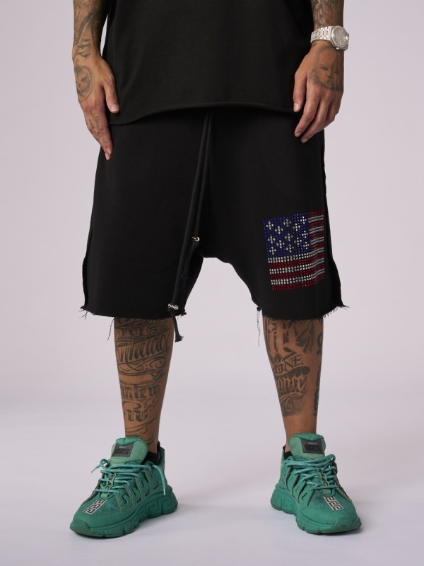 Sort negru USA flag shine - Img 3