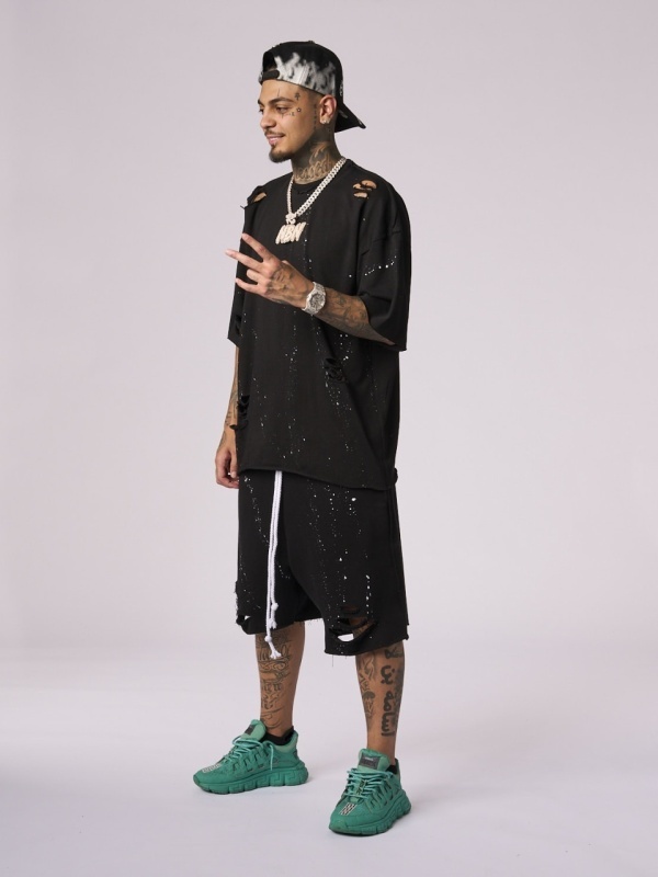 Tricou negru splash - Img 3