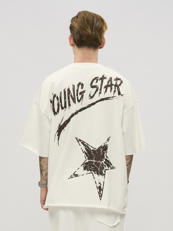 Tricou off-white star - Img 2