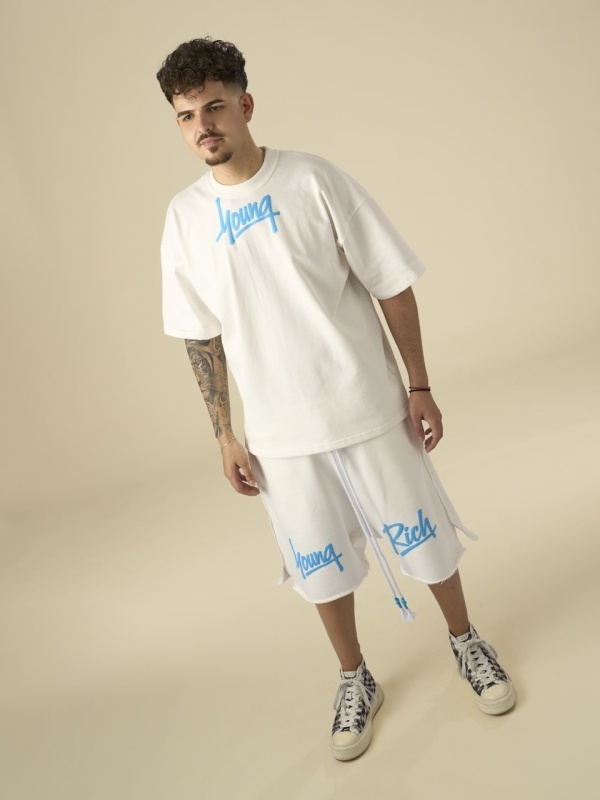 Tricou unt Young Rich blue puff - Img 7