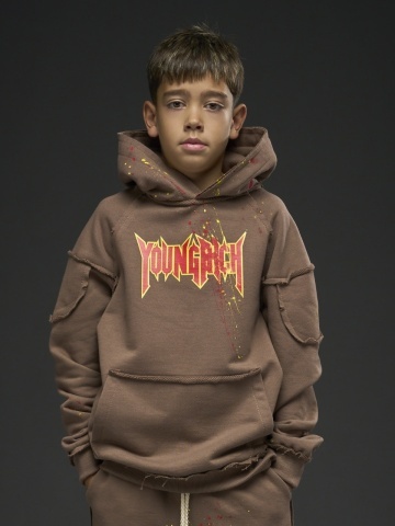 Hanorac maro jr. vopsit print YR