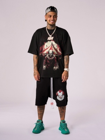 Sort negru Circus Clown shine