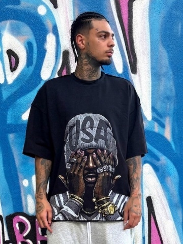 Tricou negru FACE