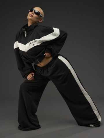 Pantalon negru/unt YS