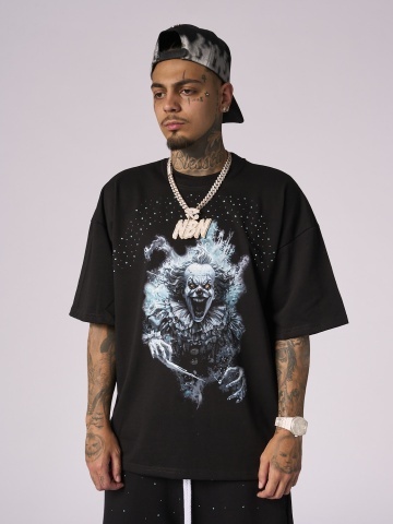 Tricou negru Circus Night shine