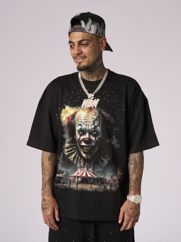 Tricou negru Clown shine