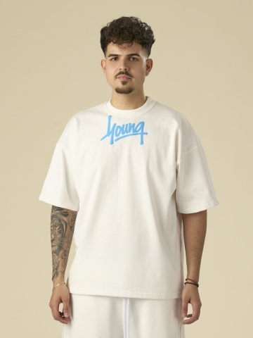 Tricou unt Young Rich blue puff