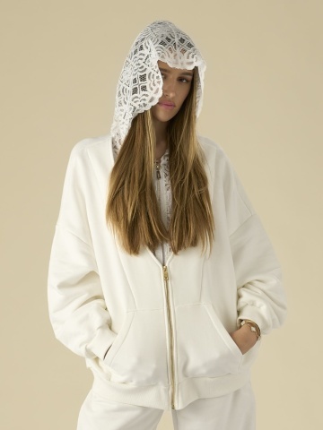Hanorac unt lace zipp