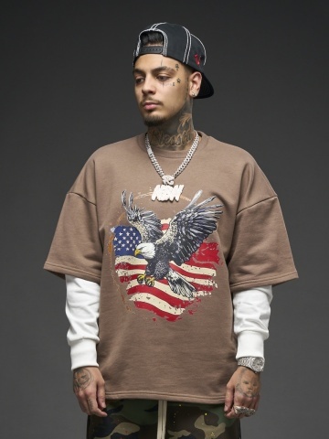 Bluza maro dublata eagle USA
